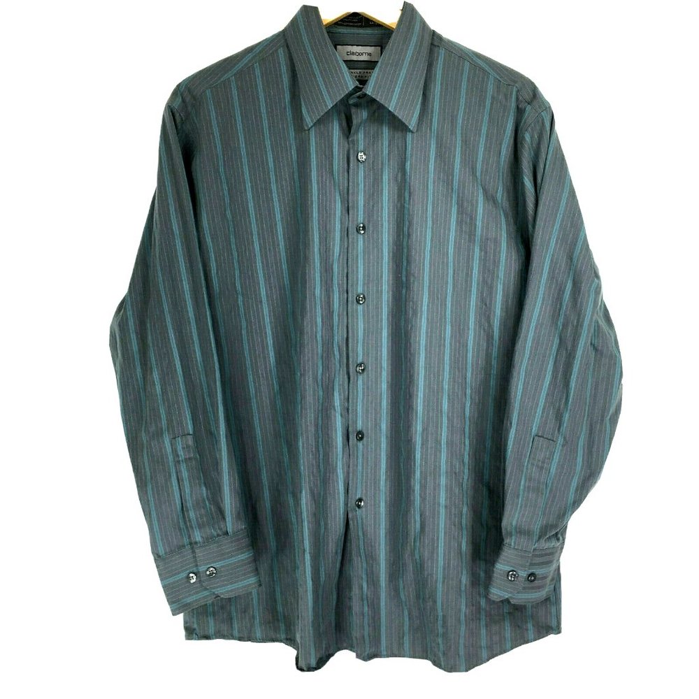 Claiborne 16 1/2 16.5 32/33 L Large Shirt Button Down Front Wrinkle Free Modern